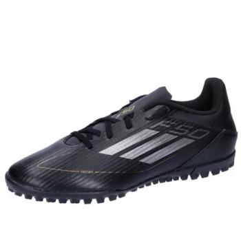Adidas F50 Club TF Football Boots, Size: 9.5 UK, Colour: Black/Silver, Type: Astro Turf Shoes, Gender: Male