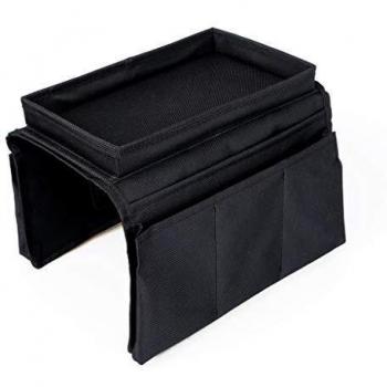 Sofa Master Accès rapide Balvi Noir, 6 poches, plateau polyester