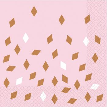 Guardanapos decorativos con confeti Amscan, paquete de 16 unidades, tamaño 33 cm