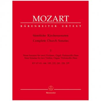 Sämtliche Kirchensonaten. Complete Church Sonatas. Neun Sonaten für zwei Violinen, Orgel und Violoncello/Bass. KV 67-69, 144, 145, 212, 241, 224, 225