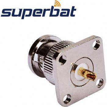Superbat 10 BNC Stecker für Flanschmontage