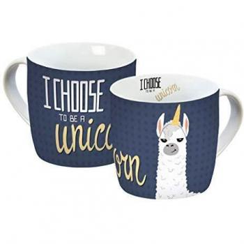 Porzellan Kaffee-Lama blaue Tasse INFKH