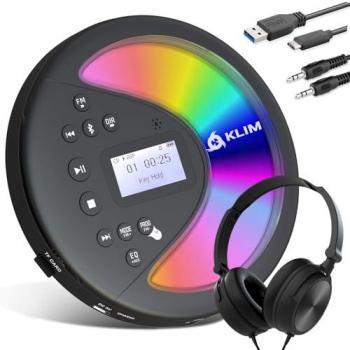 Lecteur CD KLIM Discover : casque sans fil, batterie rechargeable