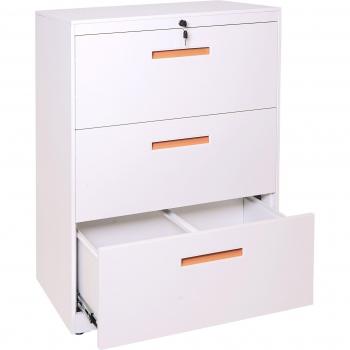 Armoire de rangement en acier pour bureau A4 103x76x46 cm blanc