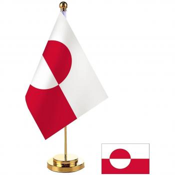Drapeau de table du Groenland 14x21cm
