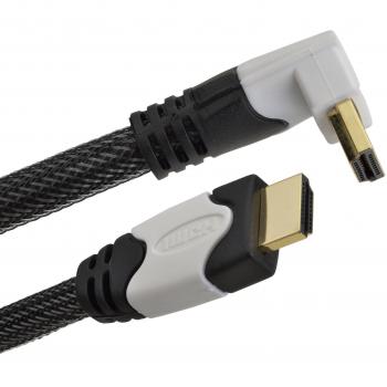 Câble HDMI tressé 5 mètres coudé 90° aricona N°443