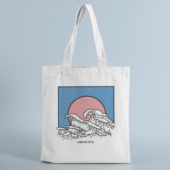 Japanese Wave Design College Bag