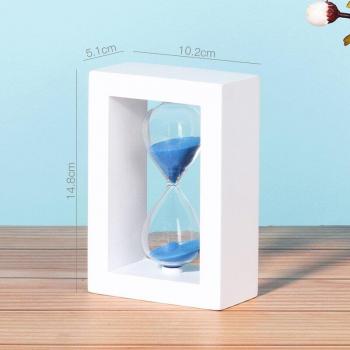 Reloj Arena Boda Decorativo Madera Blanca 5 Minutos