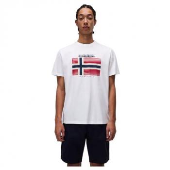 Napapijri Herren T‑Shirt S‑Lari (Regular Fit) – M – Weiß