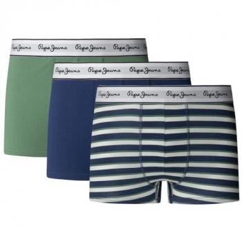Boxer Pepe Jeans Blu Regale XL con strisce miste – 3 pezzi