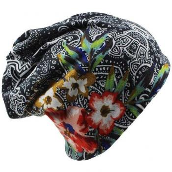 Gorro Femenino Primaveral con Flores