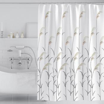 EcoBath 80x180cm Reversible Polyester Shower Curtain with Anti‑Mold Finish