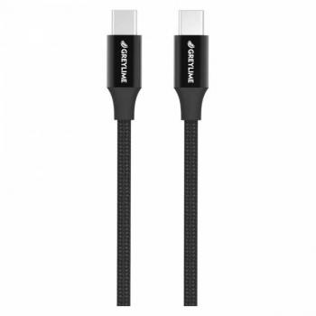 GreyLime USB-C Kabel Flätad 1 m Svart