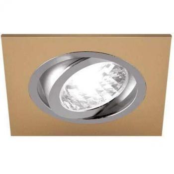 Luminaria empotrable GU10 de diseño elegante beige/cromo