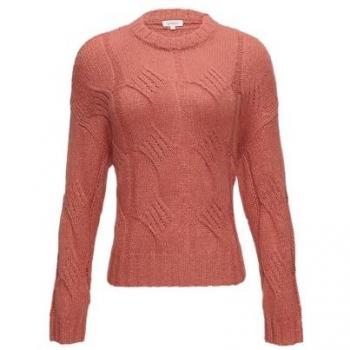 S.Oliver Bequemer geschnittener Strickpullover Orange für Damen – Größe 34, Rundhalsausschnitt