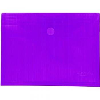Ensemble de 5 enveloppes à rabats violets avec Velcro, PP Multiline