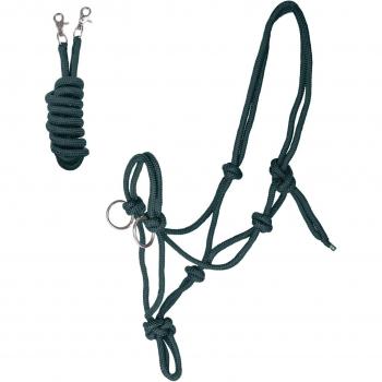 Waldhausen Green Pony Halter with Reins – Classic Knotted Design