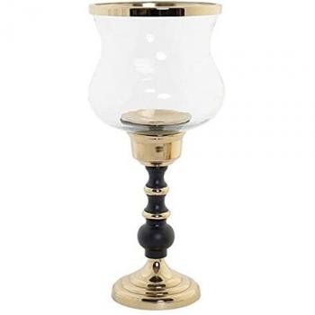 Candélabre circulaire en aluminium et verre laiton Dekodonia