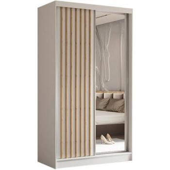 Schiebetüren-Kleiderschrank Lillienne 120 mit Spiegel