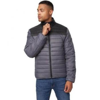 S‑Rot Crosshatch Herren‑Presnelljacke – Stehkragen