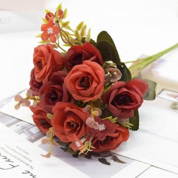 Bouquet de Roses Faux 30CM
