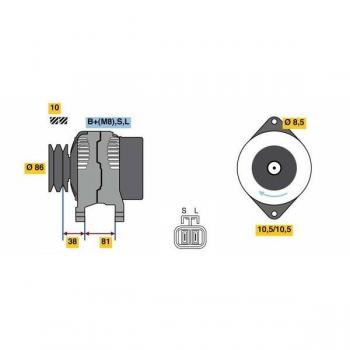 BOSCH 0 986 080 740 Generador