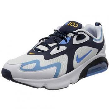 Nike Air Max 200, Men's Running Shoe, white/university blue-midnight navy, 6.5 UK