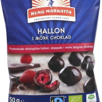 Kung Markatta Hallon i mörk choklad, ekologisk 50 g