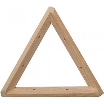 Équerre triangulaire en bois de pin naturel (2 pièces)