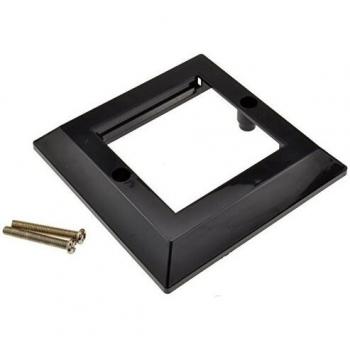 Wall Mount Faceplate 85 x 85mm Bevelled Single Gang for 2 x Euro Modules BLACK