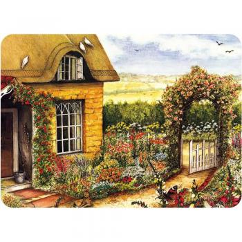 Premium Glass Worktop Saver – Cottage Garden Edition