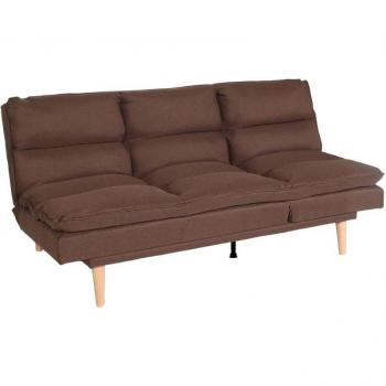Sofà Letto Reclinabile Tendenza Marrone HHG 368 con Schienale Ajustabile