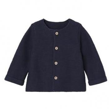 N.BORN 50cm Navy Baby Cardigan – 100% Cotton