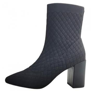 La Strada 2203635-4501 Schnürstiefel – Dualfarben (Blau/Schwarz) Quadratisch