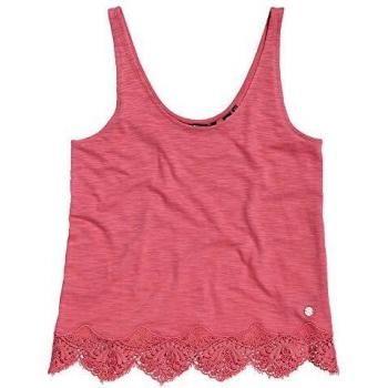 Superdry Canottiera Donna Marocco Rosa L con Dettaglio a Maglia