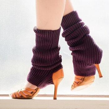 Chaussettes professionnelles latines – femmes, noir gris violet, coton‑soie, bas confortable
