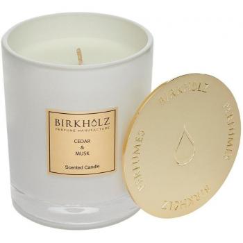 Duftkerze Birkholz „Cedar & Musk“ – 200 g (Preis: 209,95 €/kg)