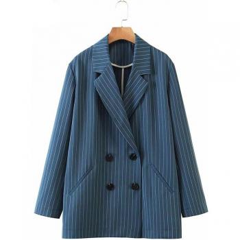 Ensemble femme, blazer et pantalon, à rayures