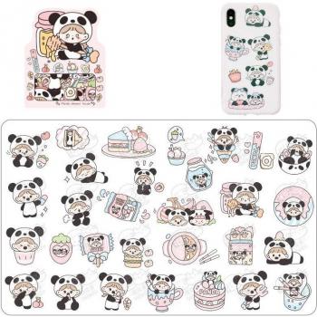 Panda Cow Scrapbooking Stickers Set