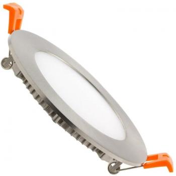 Downlight LED 6W SuperSlim Circolare Argento 110mm Foro 4000K Bianco Naturale