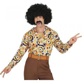 Camisa Anos 70 con Motivo Lunar – Hombre