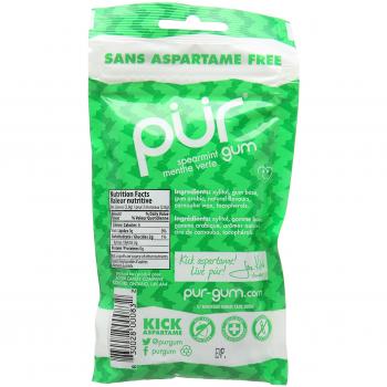 PUR Keto Friendly Gum, Sugar Free Spearmint, 55 Pieces