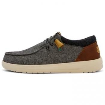 Wally Grip Mocassin en Laine – Noir & Marron