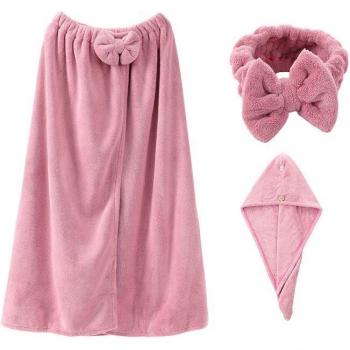 Toalla y Gorro de Secado para Cabello