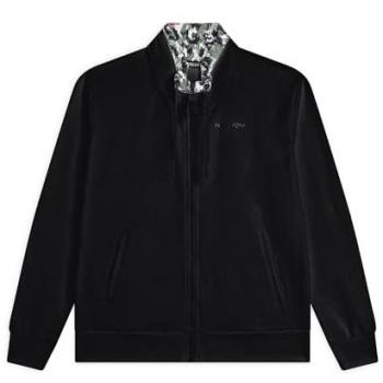 Felpa donna zip collo alto maculata
