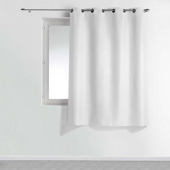 Rideau a oeillets metal 140 x 180 cm polyester uni essentiel Blanc