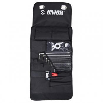 Unior 15‑Stück Werkzeugsack (Rolltasche) – Modell 1600WRAP‑US, schwarz