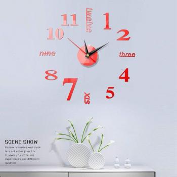 Self-Adhesive 3D Wall Clock Decor