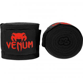 Venum Unisex Kontakt Boxbandagen 2,5m, Schwarz Rot, 2,5m EU