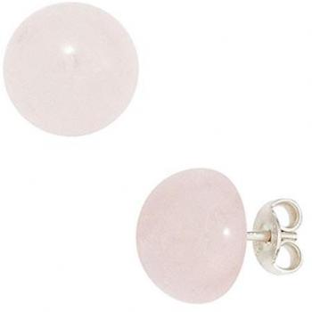 Ohrstecker Damen 925 Sterling Silber 2 Rosenquarze